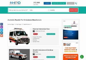 Ambulance Manufacturers and Distributors | HPD - Our Directory assists you to locate, compare, and connect with verified Ambulance Manufacture and get the best price for your hospital needs. Visit Hospital Product Directory.
