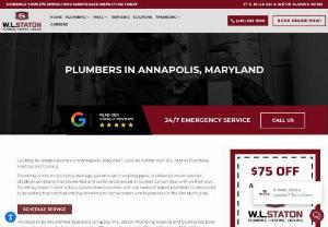 Local Plumber Near Me, Plumbers Annapolis, MD - Are you looking for a local plumber in Annapolis? We offer the best solutions for plumbing needs at W.L. Staton Plumbing, Heating and Cooling. With over 35 years in the plumbing industry, we have been providing the highest quality services for residential and commercial clients. Don't hesitate to reach out to us if you need quality plumbing services or fixtures in Annapolis, MD. You can always rest assured that well-qualified plumbers or HVAC specialists will be able to assist you.
