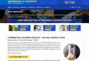 Farmington CT Locksmith - What a pain it is, getting locked out! But if you're seeking to hire a dependable locksmith, Farmington locksmith mobile staff experts here at Farmington CT Locksmith are your go-to Farmington locksmiths! JUST CALL NOW and we'll be there immediately! Whenever you need to find a superior locksmith in Farmington, Connecticut, we're always ready to respond with top-quality emergency lockout services, 24/7! 

Our automotive locksmith services are first rate: We will unjam your trunk; replace car..