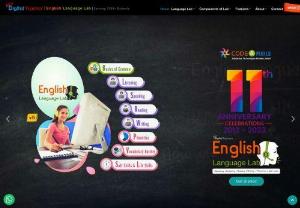 Digital language lab software, Hyderabad | English language lab - Digital Teacher English Language Lab not only enhances vocabulary, but also focuses on the finer shades of language like grammar, pronunciation, intonation, modulation, phonetics, MTI and syllabic division. Learners learn without any fear or embarrassment which helps to build their confidence and proficiency in the language.