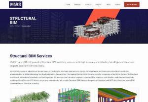 Structural BIM Modeling Services in USA - MaRS BIM International provides Structural BIM Modeling Services in the USA. We have vast experience in Structural projects with Steel Detailing, Rebar Detailing, Structural Analysis and Information Modeling of any type of Structure. Contact us for your Structural BIM requirements. Our team will get back to you with the best quote and turnaround time.