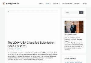 Top 220+ USA Classified Submission Sites List 2022 - Are you looking for a trustworthy and reliable USA classifieds website? If so, you'll want to check out our list of the top 190+ classified submission sites. Our list features websites from all over the United States, so you're sure to find an ideal site for your needs. Plus, all of these websites are approved and trusted by us, so you can rest assured that you're making a safe and smart investment. So what are you waiting for Start browsing our list today!