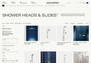 Shower Heads & Slides Products - Shower heads and shower slides are incredibly important for a satisfying showering experience. There are a variety of types to choose from in Australia including rain shower heads, shower roses, handheld shower heads and more.