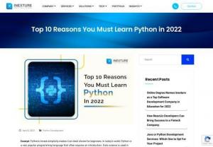 Top 10 Reasons You Must Learn Python in 2022 - Python is one of the fastest-growing programming languages, running simultaneously. There are a lot of reasons you should learn python in 2022.