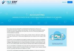 Cloud-Based Accounting Software in India | Tez ERP - TEZ ERP� is an innovative cloud-based accounting software which integrated with Multi-locations. A major benefit is Users across all locations can be given role-based access to view or update transactions for all or specific locations.