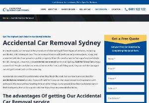 Accidental Car Removal Sydney - Accidental Car Removal Sydney with professionals support. Get the most reliable services and quality rendering by dedicated car removal experts. Get top cash for accidental cars with easy paperwork services.