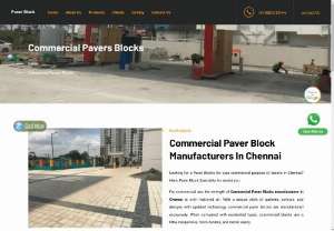 Commercial Paver Blocks manufacturers in Chennai - Sri Bhavani Speciality, Commercial Paver Blocks manufacturers in Chennai. We are the best in providing pever block service with multi-colored shapes, sizes, and dimensions. The installation and maintenance process of blocks are east and widely adopted.