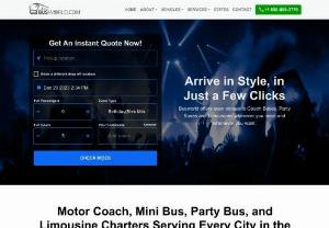 Bus World Party Buses, Limos & Motor Coaches - Motor Coach, Mini Bus, Party Bus, and Limousine Charters Serving Every City in the United States
