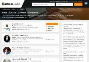 Best Lawyer For Divorce in Mumbai - At Getlegalindia, you will find all the details you need to know about the divorce lawyer, like years of experience, contact details, reviews, office location, educational background, and much more before you decide to choose a lawyer.
Getlegalindia brings out the top-rated divorce lawyer with verified profile information in one place, thereby reducing the hard work and time which goes into finding the best one.