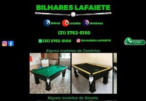 Lafaiete billiards - Quality pool and confidence in those who have been in the market for more than 30 years. Bilhares Lafaiete serves all over MG.