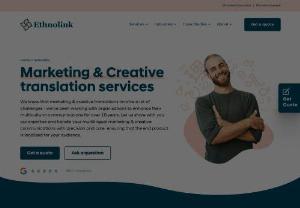 Marketing Translation Services - Take your business global with professional marketing translation and localisation services! Fill out our Free Quote form at Ethnolink Language Services now.
