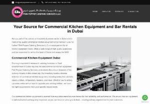 Commercial Kitchen Equipment Dubai - Pink Pepper Catering Services provides Commercial Kitchen Equipment and other event related requirements on a rental basis. Moreover, the company also have a range of heavy duty and light vehicles specifically designed to transport food and beverages at optimum temperatures from one point to another.