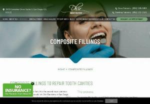 Composite Fillings San Diego CA - Repair Cavities/Decayed Tooth - Dhir Dentistry offer Composite Fillings to patients in San Diego CA. Call us for restoration options to repair cavities and decayed teeth (858) 358 5801