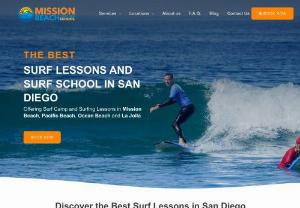 Mission Beach - The best surf school and surfing lession in san diego - Learn how to surf in a fun and safe environment. Voted The Best Surf School and 