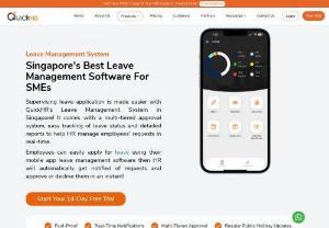 Leave Management System - The most innovative leave management system in Singapore. Payroll software, e-claims, e-leaves, KET, auto-fill IRAS forms. Gets all your HR tasks done with full automation. QuickHR - HR solution anyone can master.