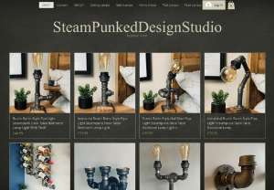 SteamPunkedDesignStudio - Here you can find all your steampunk decor and lighting needs. From floor lamps to ceiling lamps and from shelves to toilet roll holders