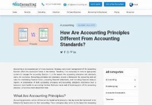 �How Are Accounting Principles Different From Accounting Standards? - Accounting principles and accounting standards are different, but dependent on each other, and together they provide a framework for preparing financial statements and reports. Read further to learn more about how these two differ from each other.