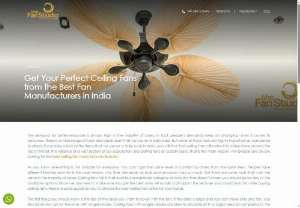 Best Ceiling Fan Manufacturers in India - The Fan Studio - The Fan Studio offers unique ceiling fans with brilliant craftwork, adding value to living interiors in terms of looks and air comfort.