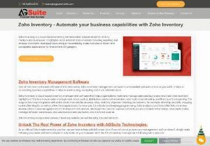 Zoho Inventory Software Service Provider | AGSuite Technologies - Zoho Inventory is a cloud inventory management software for growing businesses with order management, end-to-end tracking, warehouse management and more. Browse our AGSuite website and book a free demo.