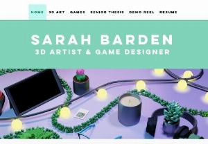 Sarah Barden - 3D Artist - I'm a gamer that is obsessed with succulents, anime, dubstep, and dogs. I am inspired by a variety of video games, animated films and TV shows. With a strong imagination, I use my talent to tell stories. My style consists of low poly/cartoony 3D models and animations.