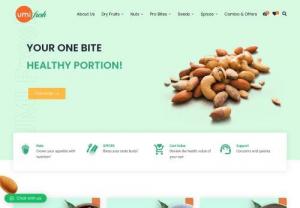 Buy Premium Quality Dry Fruits & Nuts at Best Price at umifresh - Variety of almond, cashew, dates, fig, raisins and pista online at great price.Place order for Dry fruit & Nuts boxes online at umifresh online store. Dry fruits are nutrient-dense and have a wide range of therapeutic benefits. They're considered delicacies, yet they've become a must-have due to their health benefits. Even children who are averse to eating fresh fruits are charmed by them.