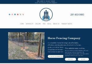 Local horse fencing company in Spring and Magnolia| Rocket Fence - Horse fencing is a great way to keep your horse safe and secure. Rocket fence is a local horse fence installation company in Huston. Call us today for a free estimate.