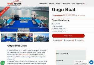 Gugu Boat Rental in Dubai - Mala Yachts - Gugu is one of the best event boats in Dubai where you can organize your events like weddings, birthdays, and much more