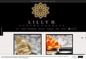 Lilly B. Candles - LILLY B. Candles has built a reputation for designing products of the finest quality. We pride ourselves on using only organic ingredients free of pesticides and harmful chemicals. Our soot free candles burn over 70 hrs.