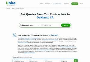 UHire CA | Oakland City Professionals Homepage - Through uHire Oakland City directory, you will know about licensed contractors in your area. Using a quick search helps you to find verified contractors.