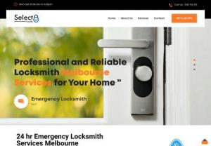 Locksmith Melbourne - Select Locksmith Security offer a friendly professional locksmith for any emergency situation from a broken key to re-keying your door locks after a break-in or you have lost or misplaced your keys.
Call us today for friendly advice specific to your situation and get a quote over the phone.
We are fast and professional and all our work is guaranteed!

Call Now 1300 936 736