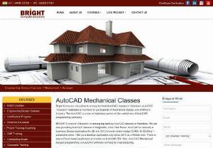 Autocad Classes in Vadodara - Bright Computer education is among the best AutoCAD classes in Vadodara. AutoCAD Course in Vadodara is intended for participants of Mechanical Design and drafting in Industry. The AutoCAD courses in Vadodara covers all the usefulness of AutoCAD programming elements.