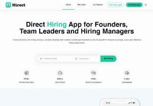 Best Job search App for Recruiters & Job seekers in India - Hirect is a chat-based mobile-first direct hiring platform designed specifically for high-growth start-ups and SMEs. It helps one to hire talents anytime, anywhere