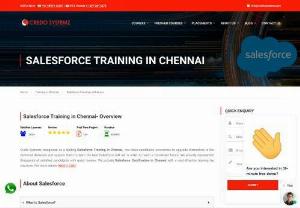 credosystemz - Salesforce training in chennai which is provides the Technology services, infrastructure tool for users to build applications and services on top of. Credo Systemz offers the best salesforce training in Chennai with hands on projects. Talk with salesforce Certified Experts : @ + 91 9884412301 | 9600112302