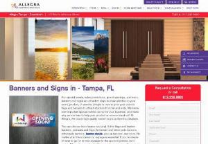 banner printing in Tampa, FL - Elevate your brand with banners and signs in Tampa, FL. Contact Allegra Marketing so we can bring awareness to your brand. Visit us online for more information.