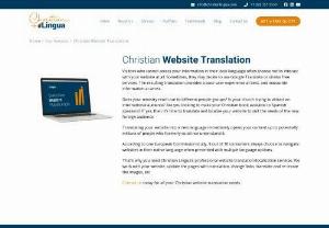 Christian Website Translation - Christian Lingua - Looking for an expert who can provide you with Christian website translation services? Contact Christian Lingua and get a native translator that can help you in translation.
