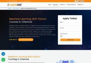 machine learning with python training in chennai - The objective of this training program is to understand how machines can learn from its past experience which is considered as the core of AI.
We focus on creating strong fundamental knowledge sets on building algorithms by mastering the principles of statistical analysis.