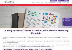 printing company in Asheville, NC - Allegra is a one-stop provider for everything related to direct mail. We will help you plan and manage your direct mail campaigns every step of the way.