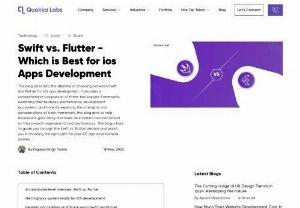 Are you confused between Swift vs. Flutter for iOS App development? - Quokka Labs explained which is the best platform for iOS App development- Swift or Flutter. Know both platforms to choose for best for your business.