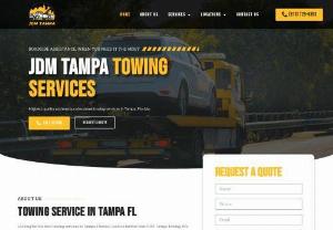 JDM Tampa Towing - Looking for the best towing services in Tampa, Florida? Look no further than JDM Tampa Towing. We provide the highest quality and most professional towing services in the area. We're available 24/7 to help you with all of your towing needs. Call us today to get started.

It is our aim and desire to assist you in times of need and make your day better every day. We understand that being stranded on the side of the road is never a fun experience. Call us at 8133591140