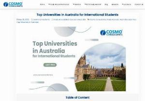 Top Universities in Australia for International Students - The knowledge of Top Universities in Australia for international students offers best employment opportunity through programs in Business Management, IT courses and more.