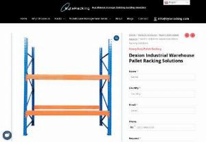 Industrial Warehouse Pallet Racking Solutions - Heavy Duty Pallet Racking are designed regarding many different makes use of storage needs and also merchandise measurements. A single alternative will be double-depth racking, which usually boost safe-keeping ability simply by permitting several pallets being stacked back-to-back (requires any deep-reach truck).