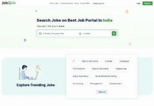 Job Portal - JobGrin.Co.In - India's most popular job portal focusing on providing the most efficient resources to employers and the best job to job seekers within India. JobGrin is headquartered in Gujarat and provides services to their clients all over in India.

More than 5 million people have registered on the JobGrin. Today, JobGrin provides opportunities in all fields such as; IT, Marketing, Agriculture, Management, Customer Service, Engineering, Legal, Networking, and much more. JobGrin connects job