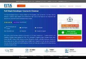 Full Stack Developer Course in Chennai - Full-stack developers are in great demand in Web applications and other software development fields. Full Stack Developer Course in Chennai at FITA Academy provides the best training in all full-stack technologies like java, python, Nodejs, React Etc. Full Stack comprises both front-end and back-end technologies. if you want to become an expert in Full stack development, Full Stack Developer Training in Chennai would be the right platform to acquire knowledge under the guidance of experienced...