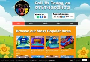Anytime Castles - Anytime Castles is a Gloucester based bouncy castle and soft-play hire business. Anytime Castles prides itself in giving customer satisfaction offering a trust worthy reliable service time and time again.
