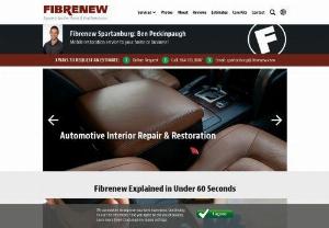 Fibrenew Spartanburg - Experts in Leather Repair, Vinyl Restoration, and Plastic Repair in Spartanburg, SC. We restore damaged leather, vinyl, plastic, fabric, and upholstery on furniture, vehicles, boats, and airplanes. Mobile service to your home or office.