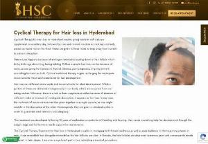 Cyclical Therapy Treatment for Hair loss in Hyderabad - We are a leading cyclical therapy treatment for hair loss in Hyderabad. We also provide low-dose cyclical nutrition with calcium supplements for hair loss.
