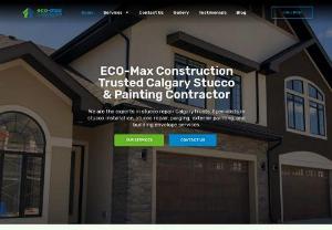 ECO-Max Construction Inc. - Eco-Max Construction can handle any stucco job in Calgary, big or small.  Owner operated and eco-minded, Eco-Max is the best choice for all your stucco and exterior needs in Calgary.  Every job is expertly quoted and completed on a strict timeline.  When it comes to stucco repair, Eco-Max will make it look as though there was never a patch done.  Or maybe you want your home\'s stucco completely modernized?  Eco-Max can do that too.  Eco-Max can handle any exterior paint job, stucco or other...