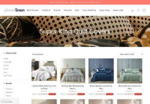 Super King Quilt Covers - Planet Linen - Buy super king quilt covers, super king sheets online at Planet Linen! Choose from a range of luxurious super king bedding, like quilts, doona covers, coverlets, and more.