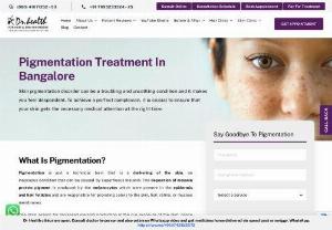 Best Pigmentation or Melasma Treatment in Bangalore | Dr. Health Clinic - Dark skin is called Hyper-pigmentation. It is a condition in which excess melanin is produced by the melanocytes in the skin, resulting in a blotchy appearance. If the melanocyte is exposed to a source of trigger over and over again, it may become permanently damaged and remain in an overactive mode. This means that the cell will always produce excess melanin, even when the trigger is removed.