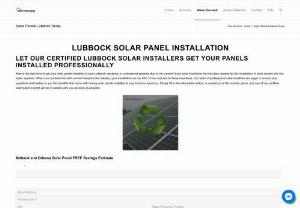 Solar Solutions - The best Lubbock Solar Panel Installation - Are you looking for a certified Lubbock Solar Installer? There is no need to worry about it because Solar Solution is here to service you. They are known for the best Lubbock Solar Panel Installation. It is a certified Lubbock Solar installer. You can choose them without any doubt. They have been servicing all over Lubbock and never get any complaints about their service. So, visit their site now!